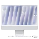 Apple iMac Computer desktop all-in-one: Chip M4, CPU 10-core e GPU 10-core: display Retina 24'', 24GB di memoria unificata, 512GB di archiviazione SSD, con accessori. Per iPhone/iPad; Argento