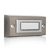 Byron DBW-21036 Campanello a parete cablato – Con acciaio spazzolato – Dotato di targhetta