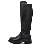 IF Fashion Stivali Scarpe da Donna Tessuto Stretch Polpaccio Elasticizzato G670 Nero N.38