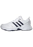 adidas Uomo Strutter Shoes, Cloud White Dark Blue Matte Silver, 44 2/3 EU