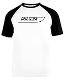 Best Awesome Boston Whaler Design Unisex Maglietta da Baseball A Maniche Corte Uomo Donna Bianca Nera