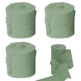 Nastro in Chiffon Grigio Verde Nastro con Fiocco Nastro in Tessuto per Matrimoni 15 m x 30 mm