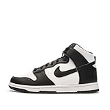 NIKE Dunk High Retro, Sneaker Uomo, Bianco Nero Total Orange, 43 EU