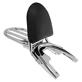 QFJFBGGH Moto Portapacchi per V-Rod VRSCA VRSCB VRSCD 2002-2006 VRSCSE 2005 Portapacchi Schienale Sissy Bar Piastra di Base Motorcycle Rear Portapacchi(Chrome)