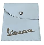 Portadocumenti Vespa porta libretto vera pelle incisione bianco