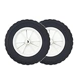 Zweipappel 2 ruote di ricambio in gomma, diametro 200 mm, per tosaerba, compressore d'aria, trattore, ricambio per tosaerba, diametro foro 12,7 mm (2, 200 mm)