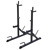 GORILLA SPORTS® Rack Palestra - Regolabile, Dischi Pesi da 30/31 mm, Multifunzione, Max 200kg - Supporto Bilanciere, Half Rack, Porta Bilanciere da Terra, Squat Rack Palestra Casa, Stand Squat