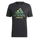 adidas T-shirt da uomo Jamaica Seasonal Graphic, Nero, XXL