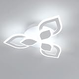 Mckalen Plafoniera LED Soffitto Moderno, 40W 4500LM Lampada da Soffitto Bianco, 48CM Plafoniere LED Acrilico per Soggiorno Camera da Letto Cucina Studio, Bianco Freddo 6500K