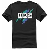 JDM HKS Team Style Vintage Drift Race Mechanics Crew Cotton Graphic t-Shirt S