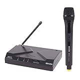Proel EIKON WM101MV2 - Radio Microfono Palmare wireless a frequenza fissa per presentatori, animatori e karaoke, Nero. (WM101MV2)
