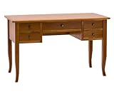 Vicentini arreda SCRIVANIA SCRITTOIO IN LEGNO ARTE POVERA 5 CASSETTI MIELE (L 105 P 56 H 81)