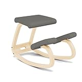 Varier Variable Balans Sedia Ergonomica Legno Naturale/Grigio Movimento Naturale Postura Ufficio Casa Studio 10 Anni Garanzia Qualita