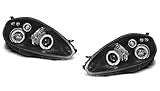 Shop Import 3456380 Coppia di Luci Fari Angel Eyes Nero per Grande Punto 199 dal 2005 al 2009