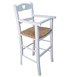 Sediolone Sgabello Sedia Seggiolone bimbo lusso in legno Bianco