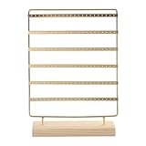 Espositore per Orecchini Organizzatore di Gioielli Espositore per Gioielli Espositore per Orecchini per Negozio di Cassettiere, Oro