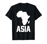 Asia con Africa Mappa Geografia Insegnante Maglietta