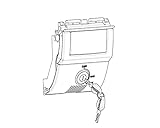 Shad Ricambio Serratura Completo di Chiave, Cilindro e Maniglia Bauletto SH58X/SH59X, Chiave Nera