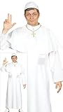 FIESTAS GUIRCA | Costume da Papa Adulto (52-54/L) - Include Cappa, Cintura, Solideo e Sotana - Costumi Religiosi per Feste, Carnevale e Halloween - Ideale per Uomini - Bianco