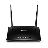 TP-Link TL-MR6400 Router 4G LTE fino a 150 Mbps, Wireless N300Mbps, Router WiFi con Sim, Porta LAN/WAN, Senza Configurazione, Antenne Staccabili, Modem 4G Sim, Parental Control, Rete Ospiti, QoS