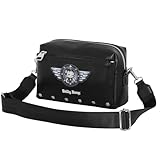 Betty Boop Motor Love-Borsa a Tracolla Fashion, Nero, 23 x 15 cm