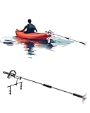 Motore Fuoribordo Batteria per Barca da Pesca con Motore Elettrico, Motore Fuoribordo Elettrico per Paddle Board, Pagaia di Emergenza Portatile per Kayak(With Bracket,L-125cm(49 1/4"))