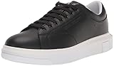 ARMANI EXCHANGE Venice Con Logo Ricamato Sulla Suola Della Piattaforma, Scarpe da ginnastica Uomo, Nero, 42 EU