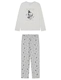 Women'secret Pijama Largo Snoopy Collection Pyjama, Bianco, XL Donna