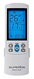 Superior AirCo PLUS - Telecomando Universale per Climatizzatori - 4000 codici - Ampio Display Retroilluminato - Timer Notturno - Funzione Temperature Block - SUPCU001