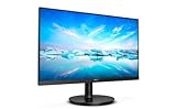 Philips 222V8LA - Monitor da 54 cm (21"), HDMI, DisplayPort, 1920 x 1080 Pixel, 75 Hertz, FreeSync, colore: Nero
