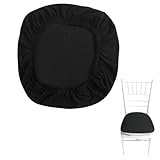 UEAVOID Coprisedia Elasticizzato Jacquard Antiscivolo Antipolvere Protezione per Sedie Ufficio Ristorante Matrimonio Cucina Decorazione (Nero)