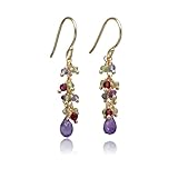 KOKO Orecchini Pendenti con Ametista, Granato, Citrino, Peridoto, Iolite, Orecchini Pietre Naturali per Donna, Ragazza, Placcati Oro 18k, in Scatola Regalo