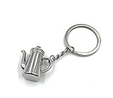 H-Customs Caffettiera anticata con ciondolo a forma di caraffa color argento