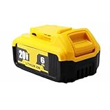 Batteria al litio DCB200 20V 8Ah 6000mAh compatibile con le serie DeWalt 20V Max DCB180/DCB200/DCB204 e gli utensili cordless DCD/DCF/DCG/DCS | Batteria ricaricabile ad alta capacità |(1PCS 5.0Ah)