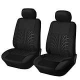 QDFNJYONG Auto Set coprisedili per Peugeot 206 CC 2-Door 2000-2004 2005 2006 2007, Copri Sedile Tessuto Lavabile Comodi Antiscivolo Sedili Protezione Accessori,A/2 Seats-A/Black
