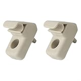 Staffa di montaggio per aletta parasole auto 735411088, set di ricambio per Fiat Grande Punto, lato guidatore, lato passeggero, beige, materiale ABS, installazione diretta, confezione da 2 pezzi