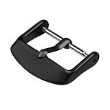 Archer Watch Straps - Fibbie per Cinturini in Acciaio Inossidabile (Nero Opaco, 20mm)