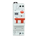 Salvavita Differenziale Wi-Fi con Riarmo Automatico e Display - 1-40A, 9kW max, 30mA Tipo A & AC – App Tuya con Misure: Corrente Residua, Intensità, Potenza, Tensione, Temperatura, Consumo