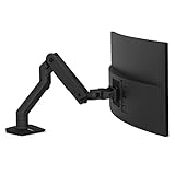 Ergotron - Braccio HX da scrivania per monitor VESA pesanti, singoli ultrawide/piatti fino a 49 pollice, 9,1-19,1kg -Snodo standard, Nero opaco (45-475-224)