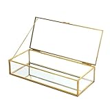 Holibanna organizzatore di gioielli cubo anello di scatola di visualizzazione geometrica scatola di immagazzinaggio retrò appeso supporto vintage dorato (d'oro)