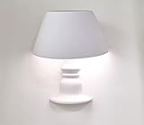 Applique in gesso a parete lampada verniciabile da muro illuminazione per interno stile moderno (Abat-jour)