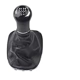 Pomelli Leva Cambio Per OPEL Per VAUXHALL Per CORSA D 2006-2009 2010 2011 2012 2013 2014 Pomello Cambio A 5 E 6 Velocità Con Cuffia Pelle Copri Pomello Cambio(5 Speed-Black Line)