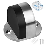 MOXYOY Fermaporta a Pavimento in Acciaio Inossidabile - con Viti e Adesivi per Casa & Ufficio