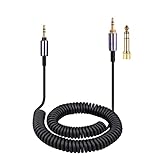 weishan WH-1000XM5 cavo a spirale di ricambio per cuffie Sony WH-CH710N, MDR-950BT, 1AM2, 7520, cavo di prolunga da 3,5 mm con adattatore da 6,35 mm