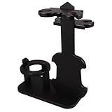 DIYEAH Portabottiglie da Banco in Legno Forma di Violino Vintage Supporto Bicchieri Vino Capiente per Cucina Bar e Sala Organizer Elegante per Bottiglie e Calici Ottimizzazione Spazio e