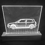 Lampada Fiat Uno Turbo (Blu Rosso Verde Giallo Bianco, Art Deco)