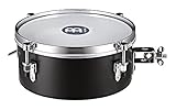 Meinl Percussion Drummer Snare Timbales – Tamburo da 10-Pollici di Diametro – Con Snare e Supporto – Steel, Black (MDST10BK)