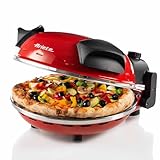 Ariete 909 Forno Pizza - Pizza in 4 minuti - Piastra in pietra refrattaria con trattamento antiaderente - Temperatura max 400° - 1200 Watt - Timer 30’