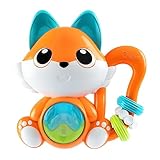 Chicco Sonaglio Musicale A Forma di Volpe, Trillino Elettronico, Suoni e attività Manuali, Orecchie in Plastica Morbida per La Dentizione, Sviluppo Abilità Manuali e Visive, Giochi Bambini 6-36 Mesi