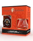 Vecchia Romagna Etichetta Nera 70cl Special Pack - Confezione regalo con un bicchiere. Brandy con doppio invecchiamento, gusto elegante e deciso. 38% vol.